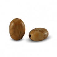 Natural stone bead Quartzite oval 8x6mm Masada brown